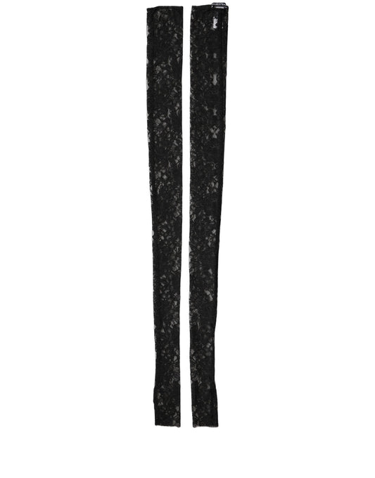 Sleeves Black Nylon Floral Lace Warmer Arm