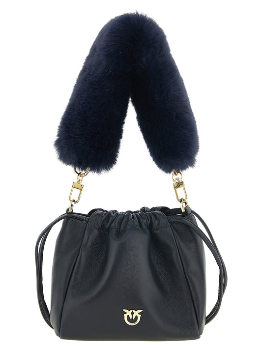 Blue Lambskin Shoulder Bag