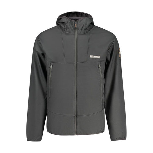 Black Polyester Shell Jacket