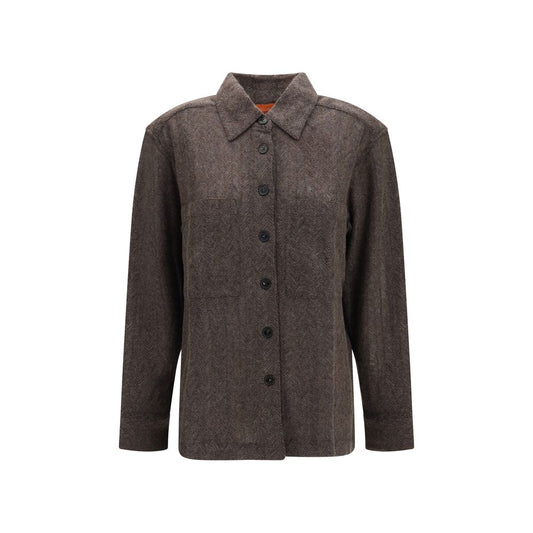 Brown Cashmere Dress Shirt