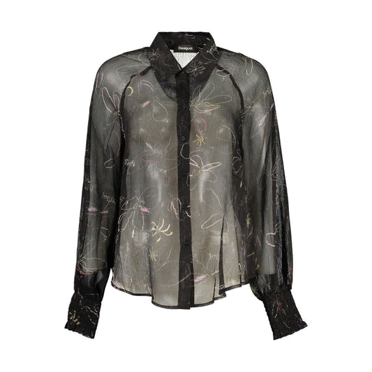 Black Polyester Women's Shirt