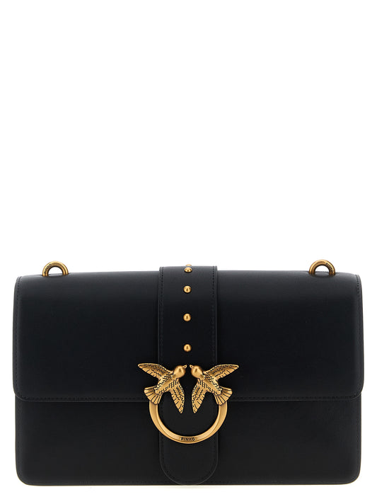 Black Goatskin Crossbody Bag