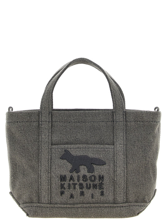 Gray Cotton Tote Bag