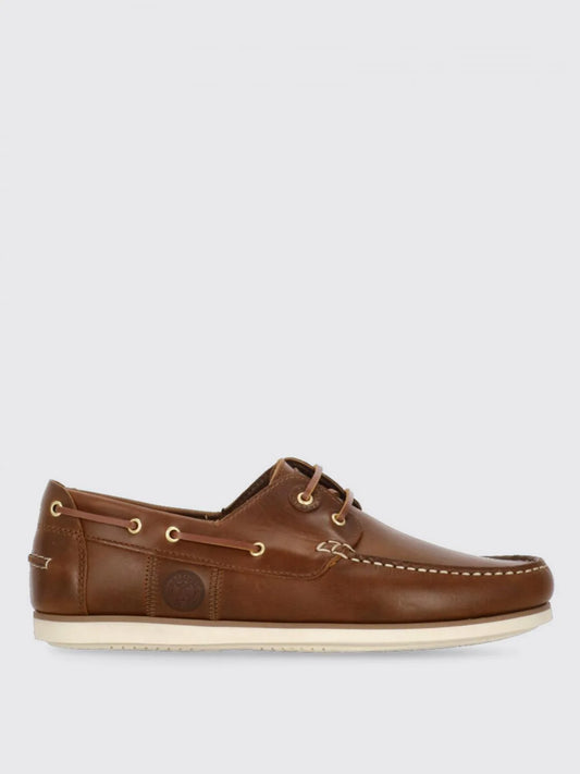 Brown Leather Slip-On Loafers