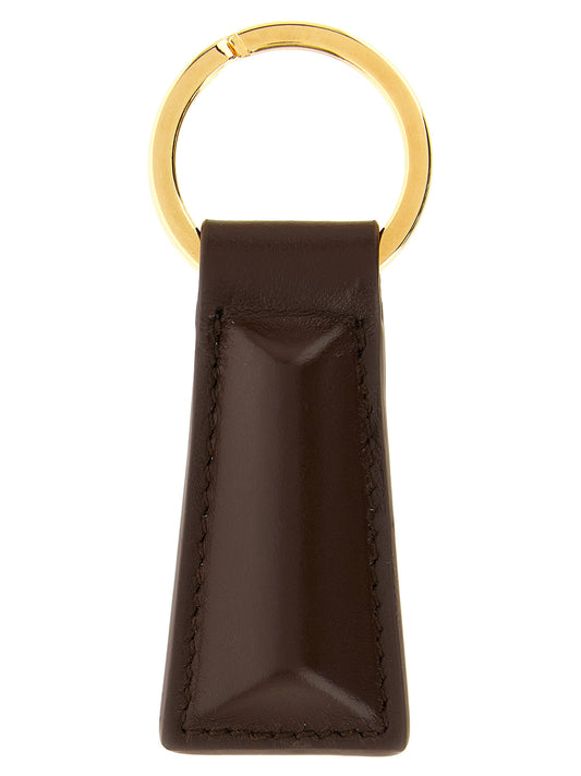 Brown Calfskin Keychain
