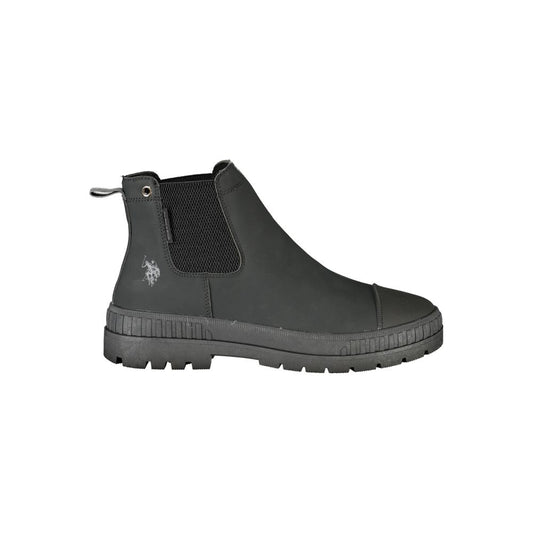 Black Polyurethane Men's Boot