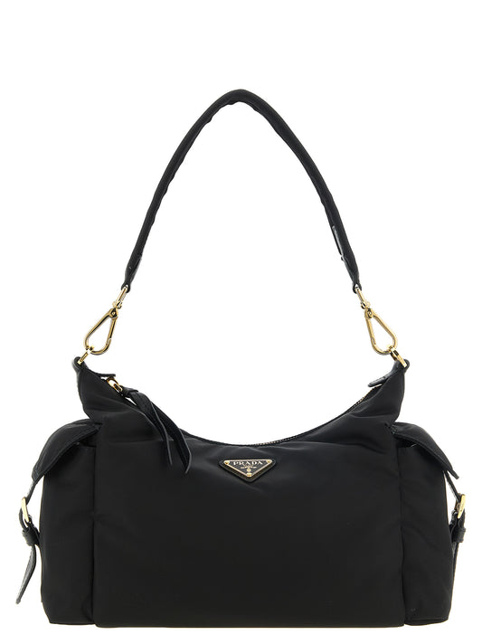 Black Polyamide Shoulder Bag