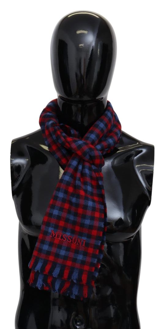 Multicolor Check Wool Unisex Neck Wrap Shawl