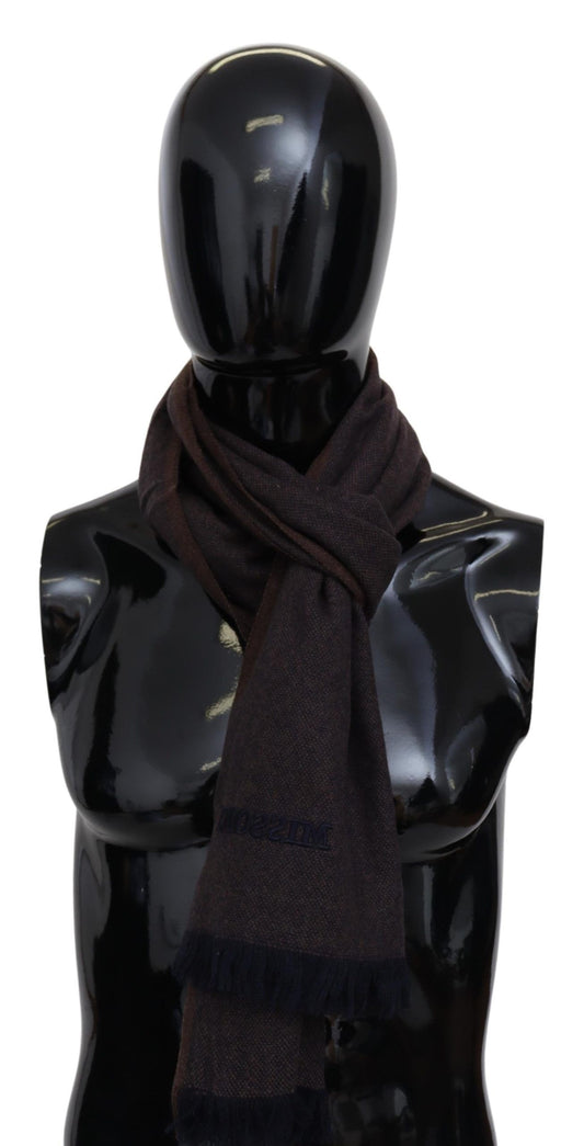 Brown 100% Cashmere Unisex Neck Wrap Fringes Scarf