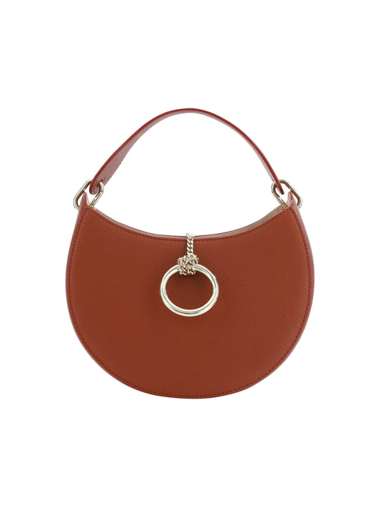 Brown Leather Small Arlène Shoulder Bag