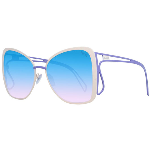 Beige Metal Sunglasses