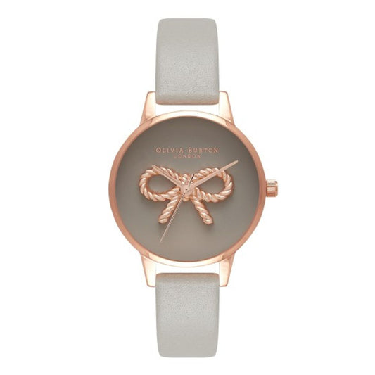 Gray Artificial Leather Dress Watch