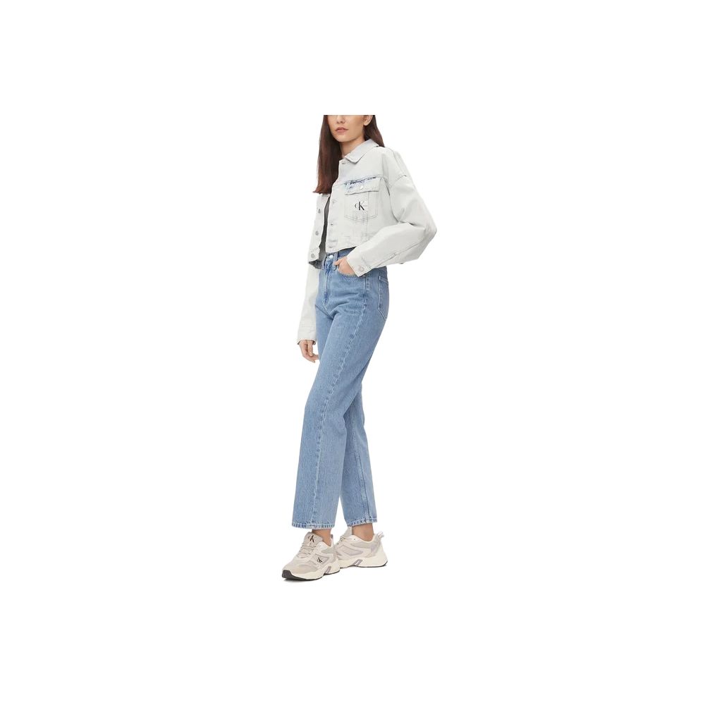 Light Blue Cotton Relaxed Fit Jeans