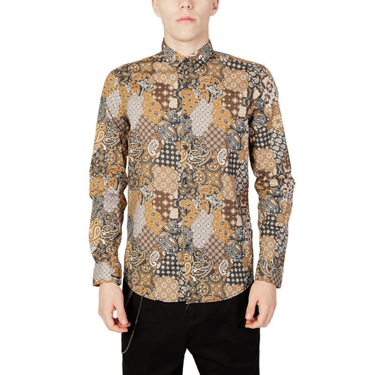 Beige Cotton Pattern Shirt