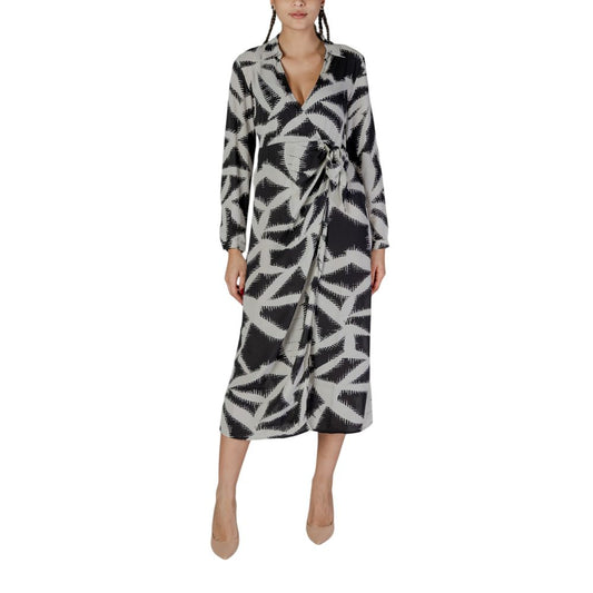 Black Recycled Polyester Long Dress