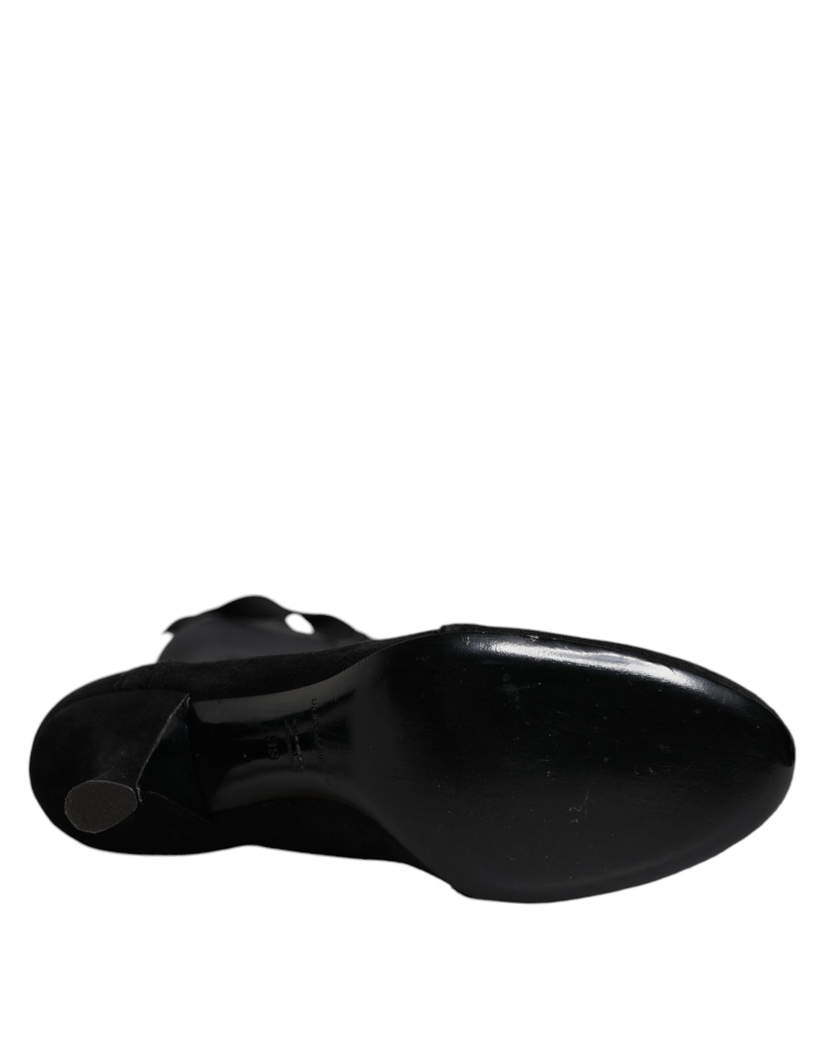 Black Lace Up Heels High Boots Shoes