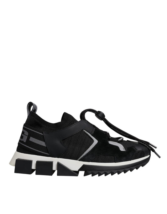 Black Mesh Sorrento Trekking Sneakers Shoes