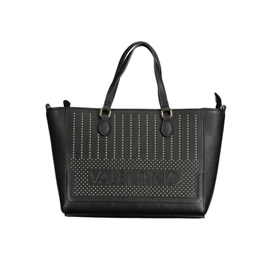 Black Polyurethane Women Handbag
