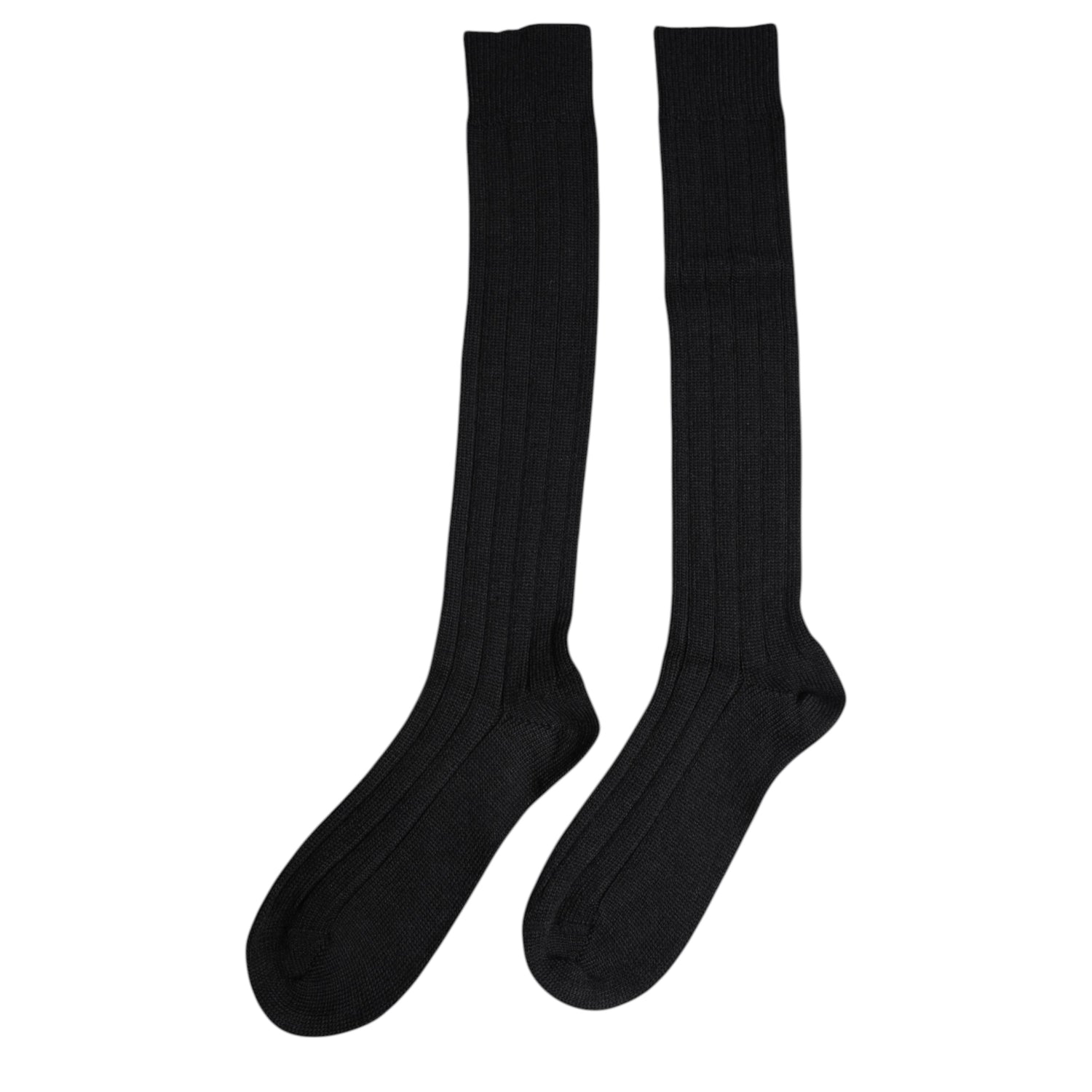 Black DG Logo Print Over The Calf Socks