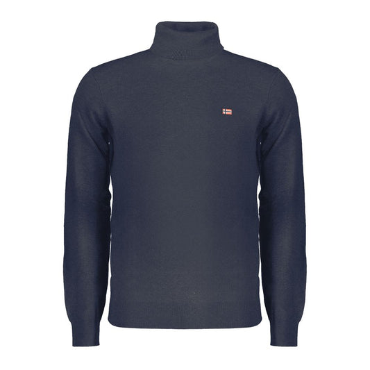 Blue Wool Men Sweater