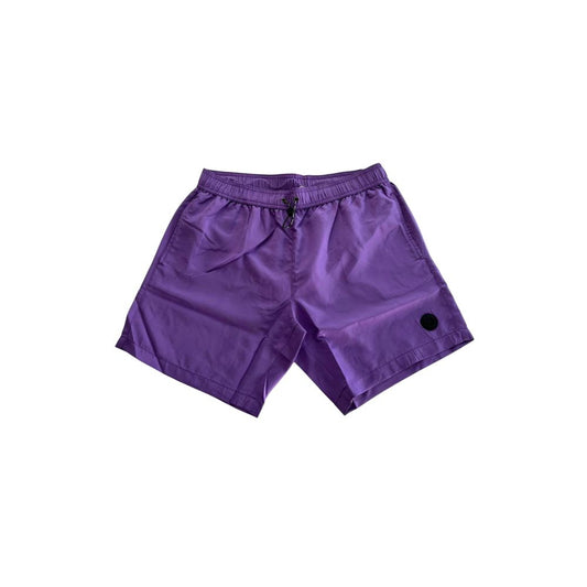 Purple Polyester Men Swim Short