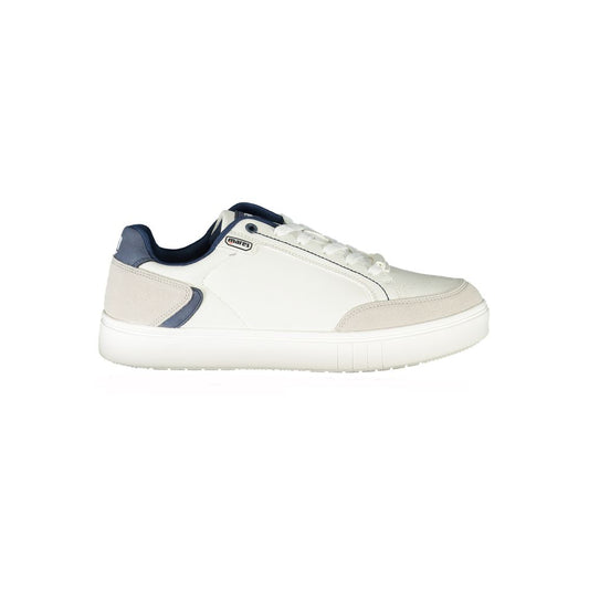White Polyurethane Men Sneaker