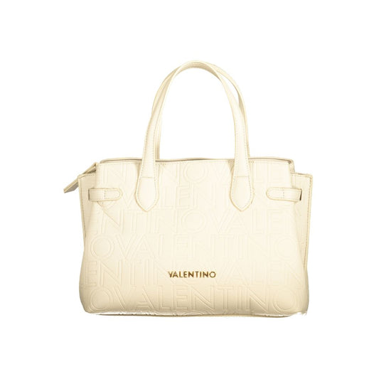 Beige Polyurethane Women's Bag