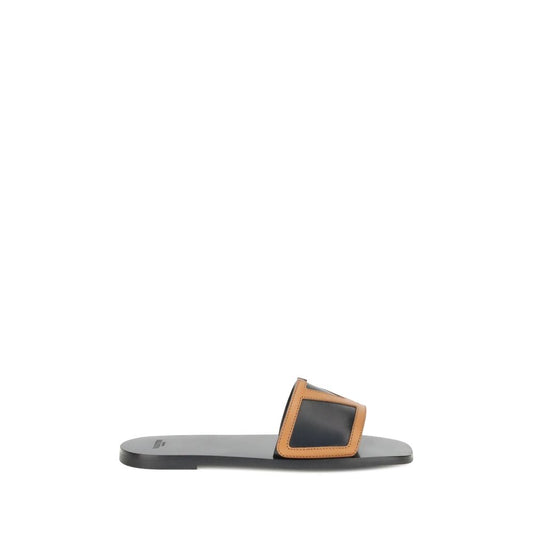 Black Calf Leather Bos Taurus Sandals