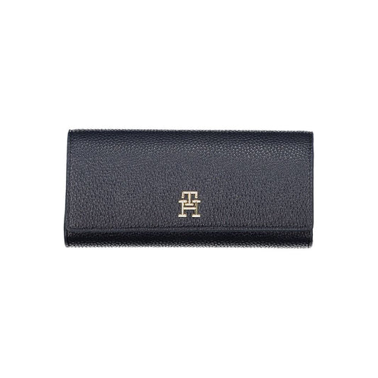 Blue Polyurethane Women Wallet
