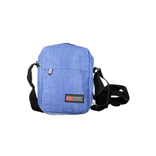 Blue Polyester Men's Shoulder Bag