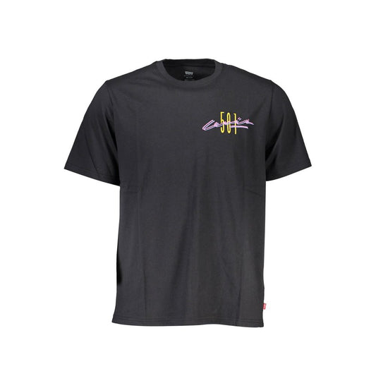 Black Cotton Mens T-Shirt