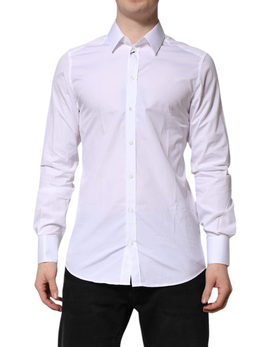 White GOLD Long Sleeves Dress Formal Shirt