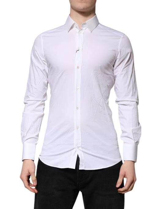 White GOLD Long Sleeves Dress Formal Shirt