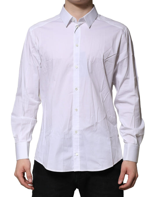 White GOLD Long Sleeves Dress Formal Shirt