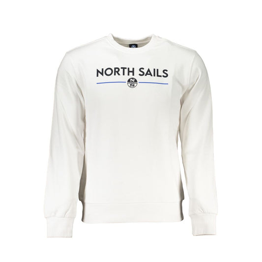 White Cotton Mens Sweatshirt