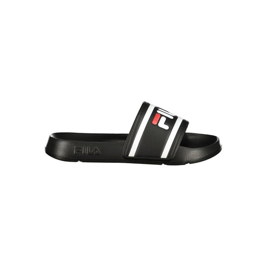 Black Polyurethane Women Slipper