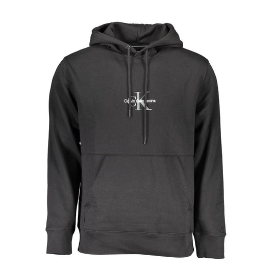 Black Cotton Men Sweatshirt