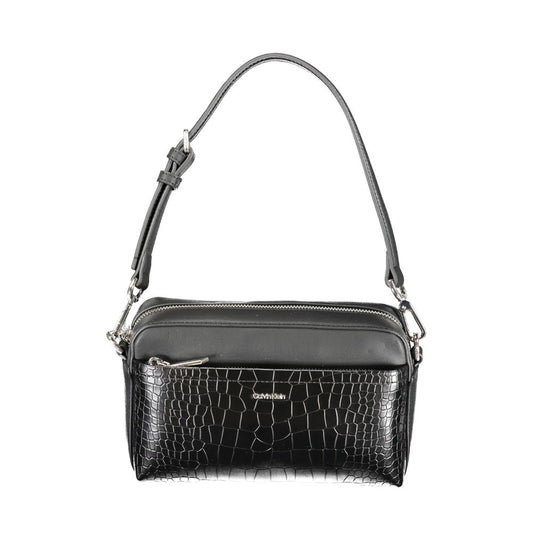 Black Polyurethane Women's Handbag