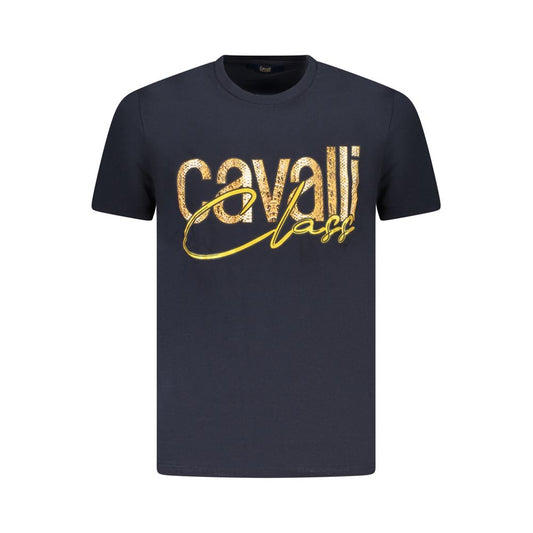 Blue Cotton Men T-Shirt