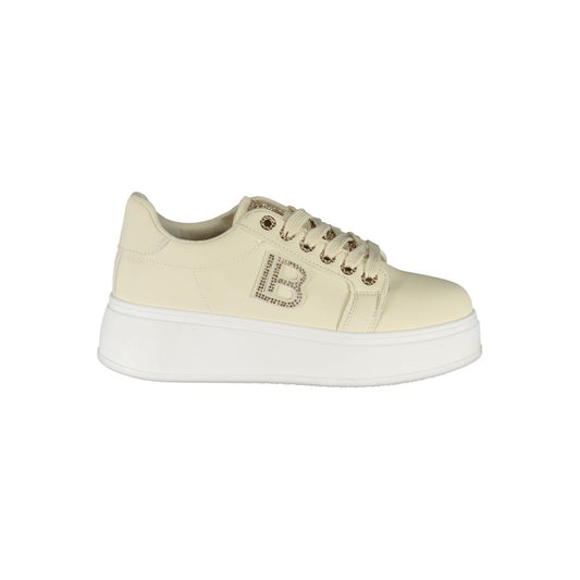 Beige Polyester Women Sneaker