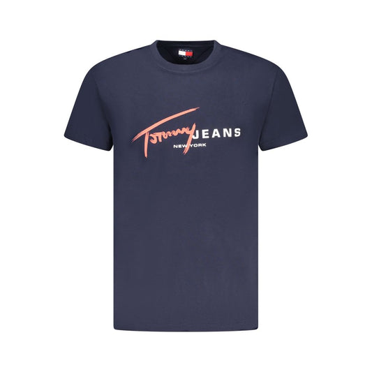 Blue Cotton Men's T-Shirt