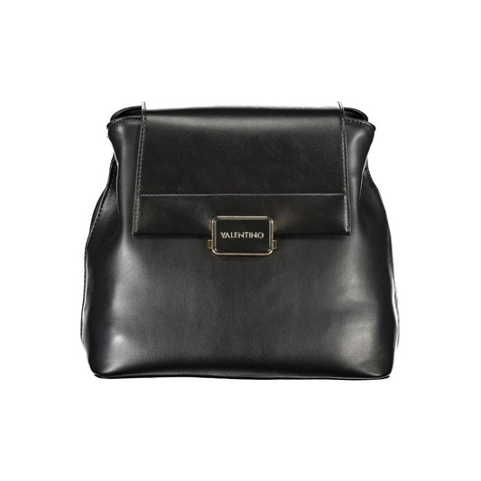 Black Polyurethane Women's Backpack