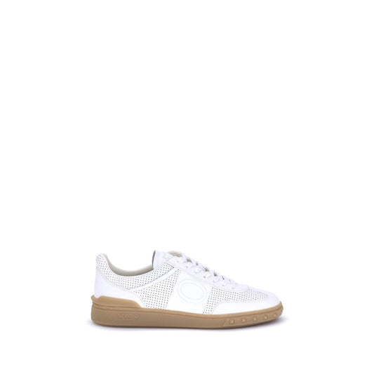 White Rubber Low Top Sneakers
