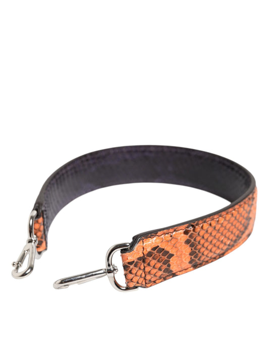 Orange Exotic Leather Bag Shoulder Strap