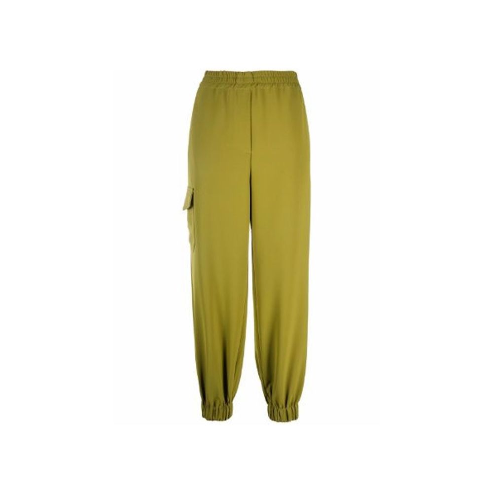 Green Elastane Cargo Pants