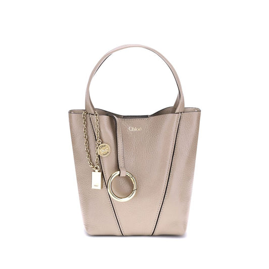 Beige Calf Leather Bos Taurus Shoulder Bag