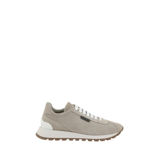 Beige Rubber Platform Sneakers