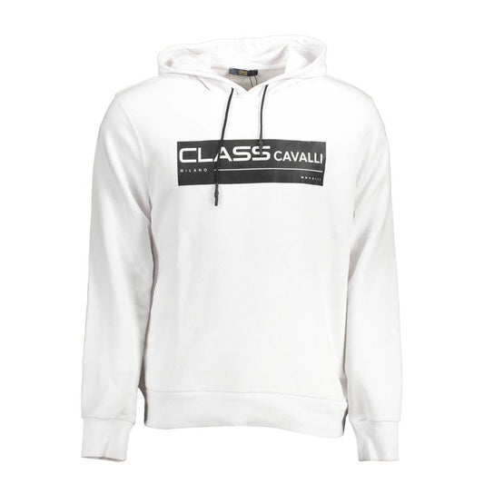 White Cotton Men Sweatshirt