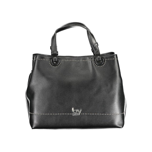 Black Polyurethane Women Handbag