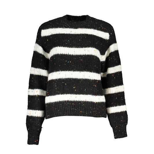 Black Acrylic Women Sweater Turtleneck